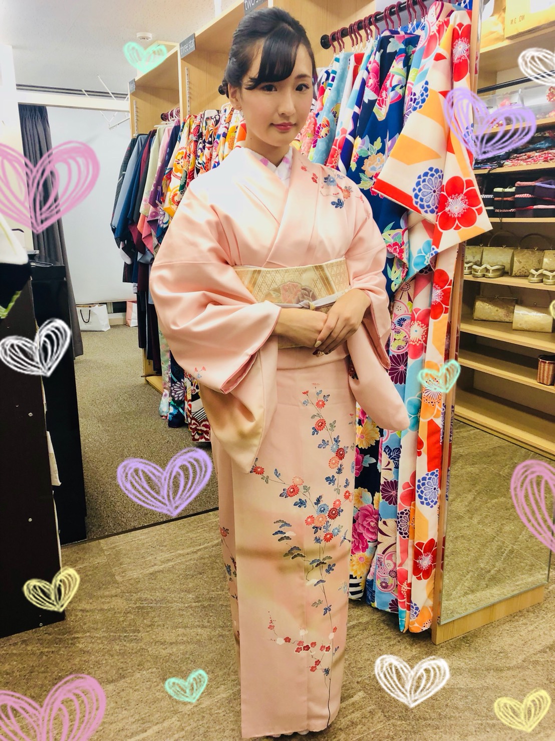 訪問着でお仕事へ♪｜着物レンタルVASARA渋谷店