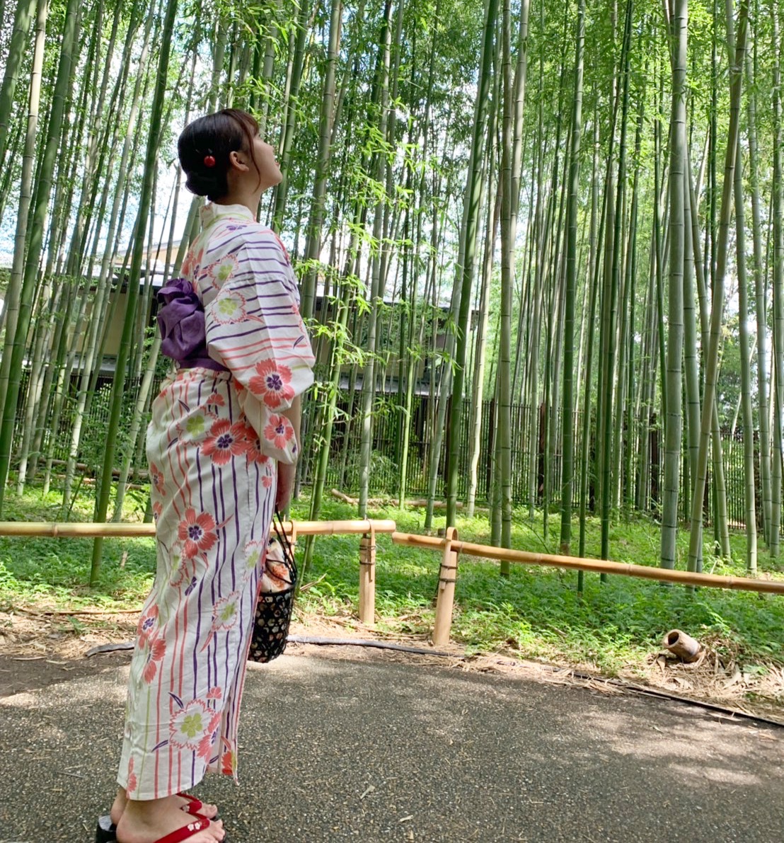 夏の名残を浴衣で