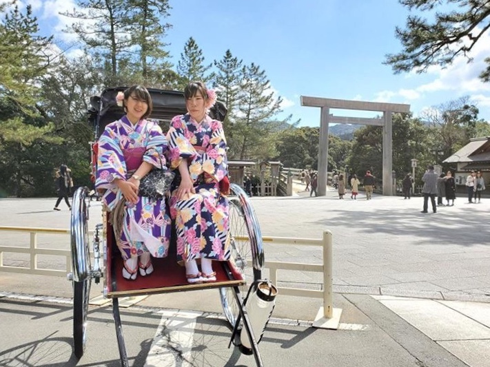 お着物で伊勢神宮  お着物で人力車♪♪♪